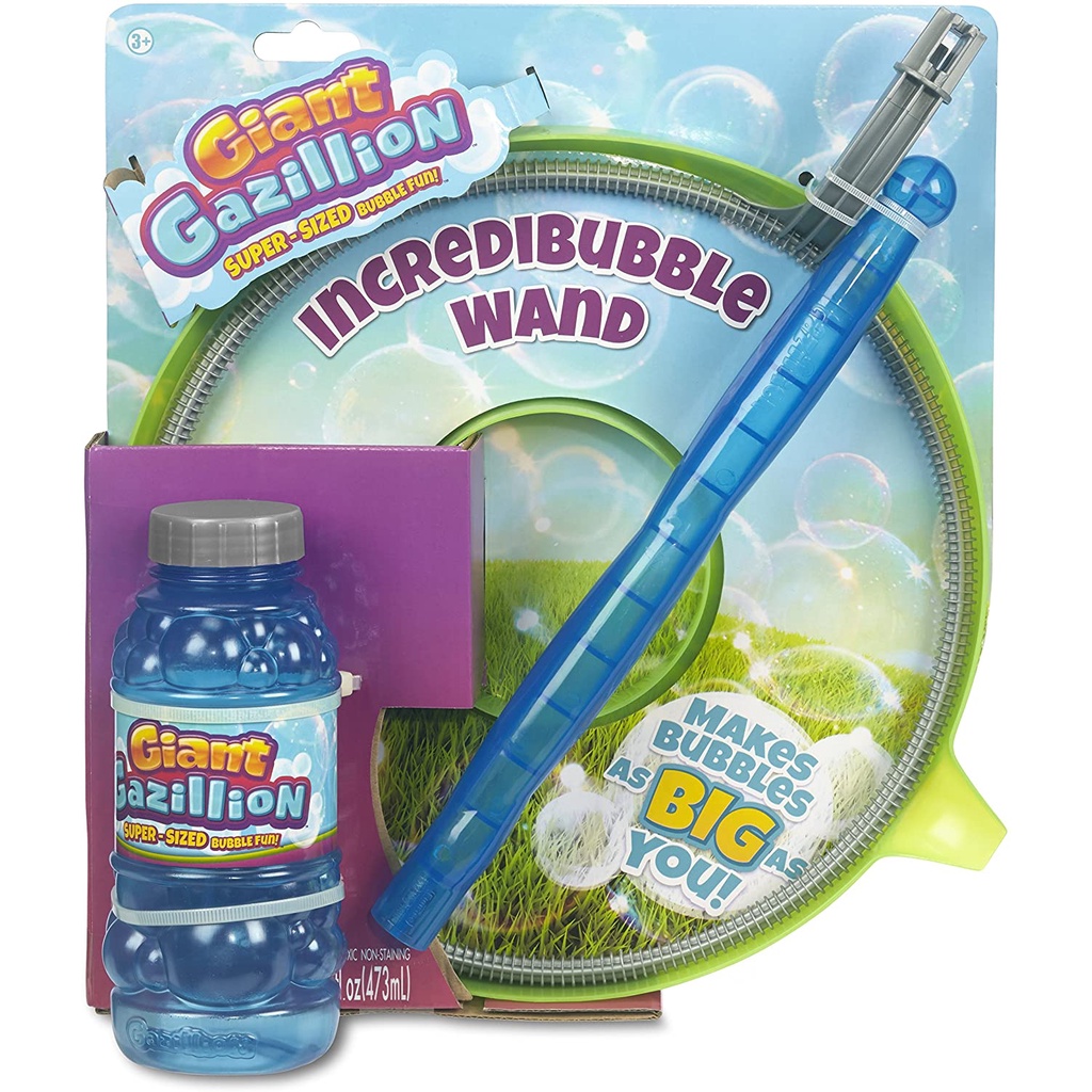 Gazillion Incredibubble Wand GIANT Bubbles Wand with GIANT Bubble Solution