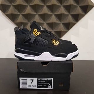 nike air jordan retro 4 royalty black metallic gold