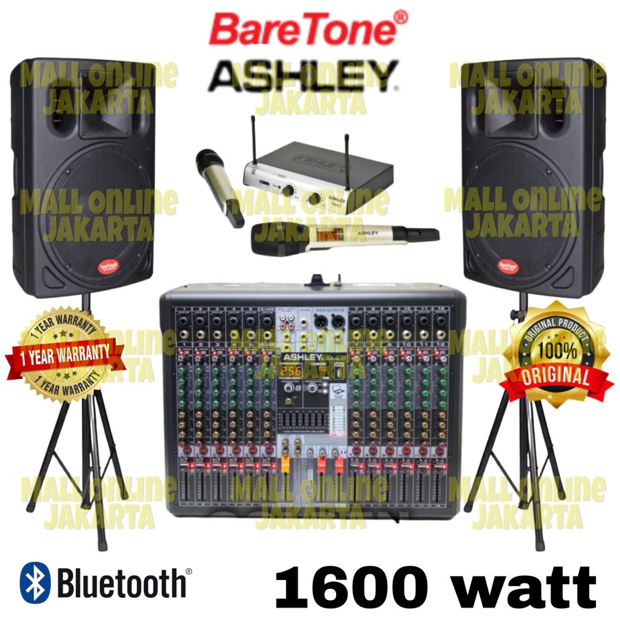 Paket Sound system panggung 15 inch aktif baretone 1530 pro mixer 12