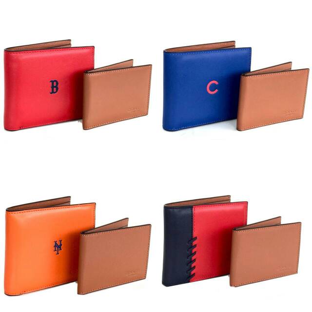 Coach Chicago Cubs Compact wallet dompet set cardholder dompet kartu original authentic