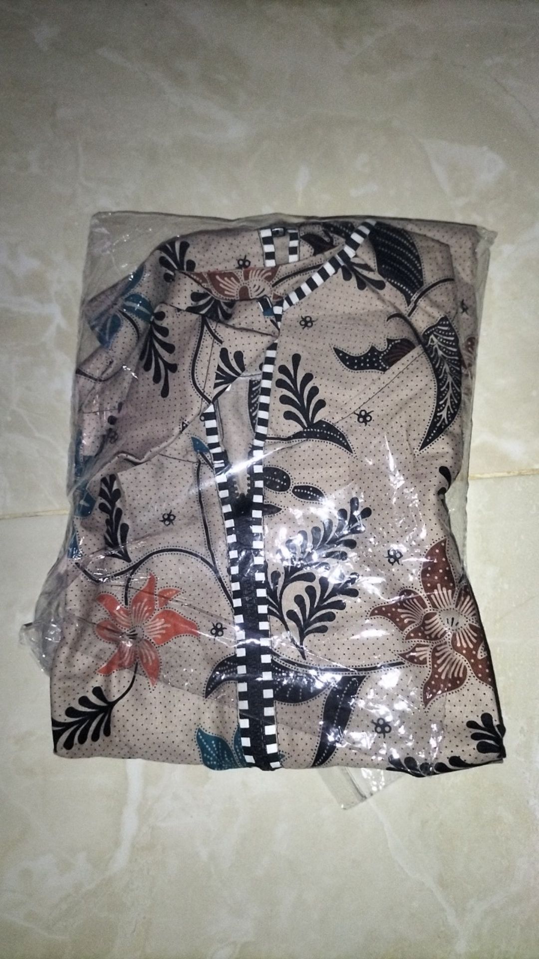 Tey-17 Batik Wanita Asj Sa Hrb026 Kenongo Kemeja Tosca Pendek