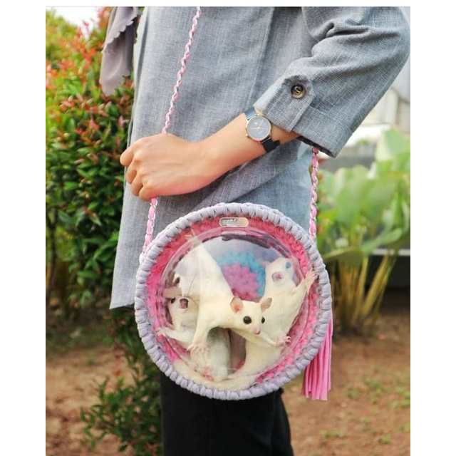 Tas rajut Macaron glass akrilik cembung 1sisi