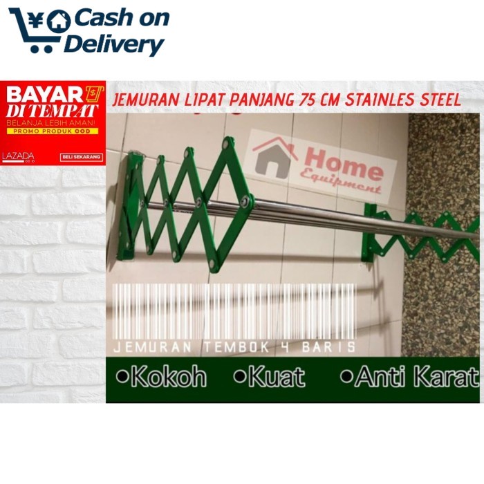 COD  JEMURAN DINDING STAINLEES STEEL 75 CM ANTI KARAT