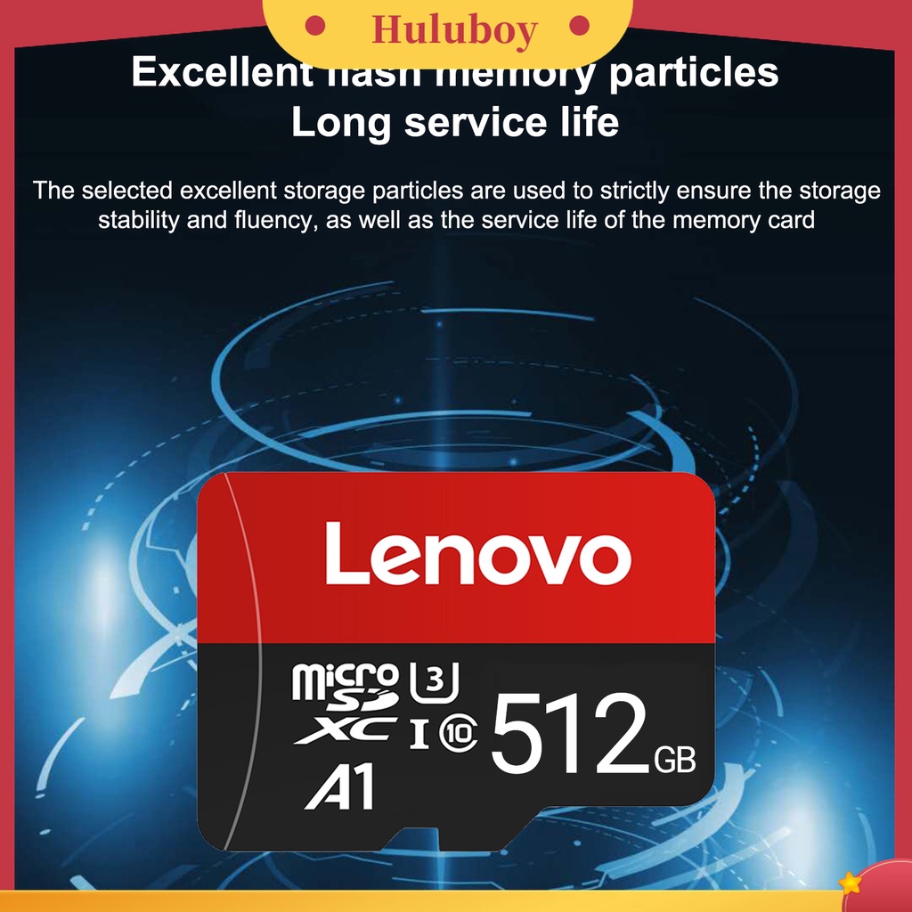 (Huluboy) Lenovo Memory Card TF 512GB 1TB Ultra Tipis Anti Air Untuk Kamera