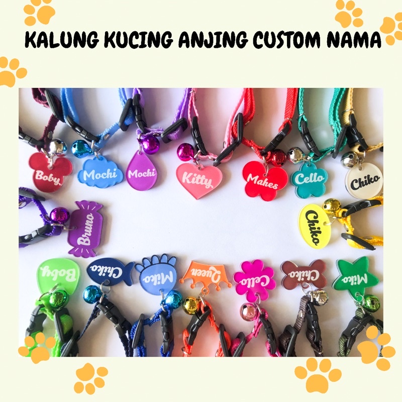 KALUNG KUCING ANJING CUSTOM NAMA