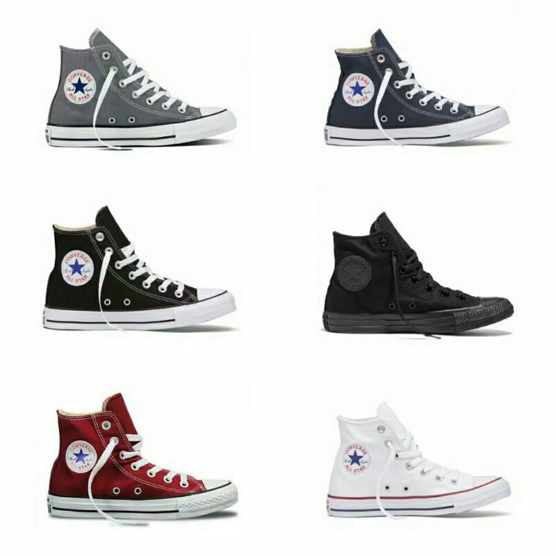 [GRADE ORIGINAL] SEPATU CONVERSE ALLSTAR HIGH HITAM PUTIH NAVY
