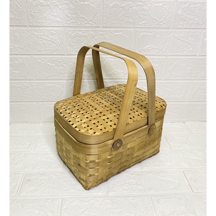 

Box Bambu | Kotak Anyaman Bambu | Hampers Bambu | Keranjang Bambu | 25x15 cm