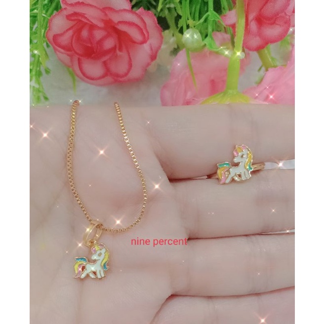 SET PERHIASAN ANAK LILLTLE PONI KALUNG DAN ANTING