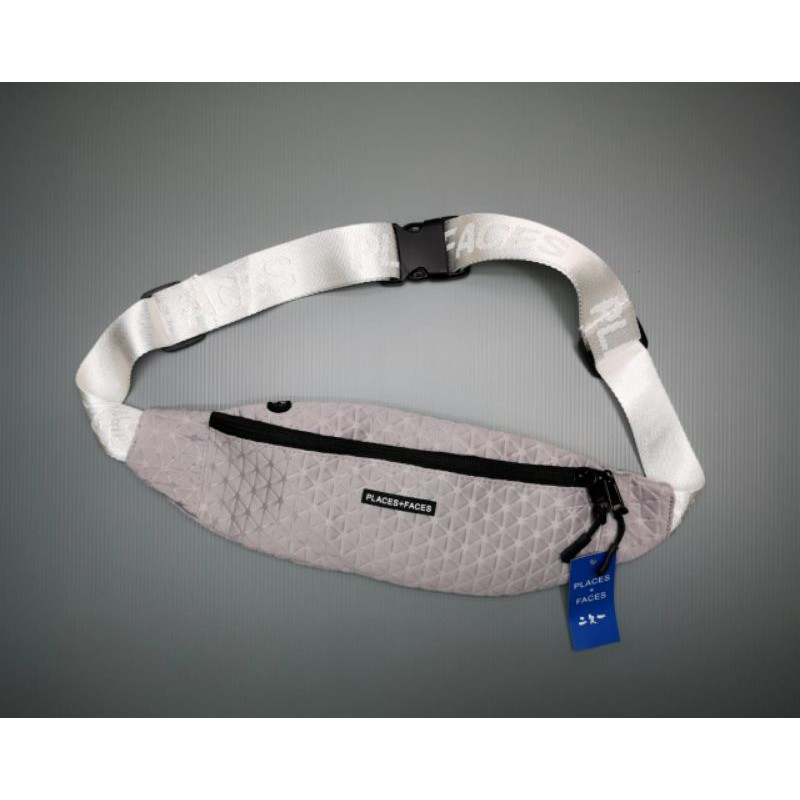 Places + Faces Waist Bag Slim Black and Light Grey