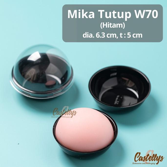 

[COD] Tray Mika Tutup W70 Bulat Dome Mooncake 50gr Mochi Kue Pudding Pia dll [COD]