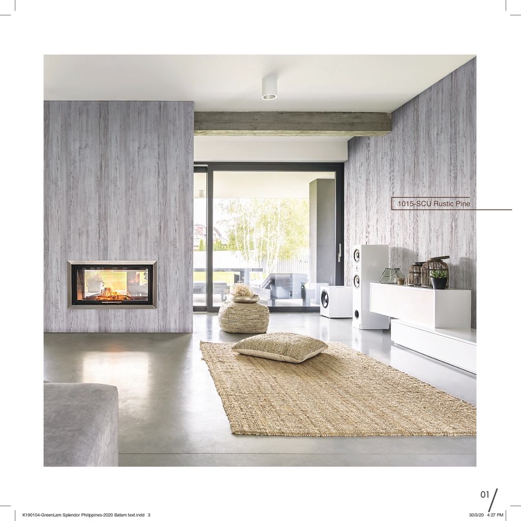 Hpl lapisan furniture Splendor type Woodgrain