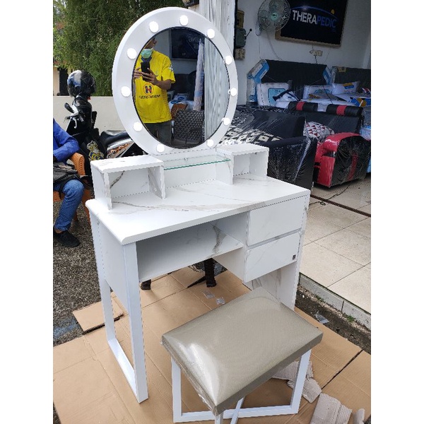 meja rias marble siantano