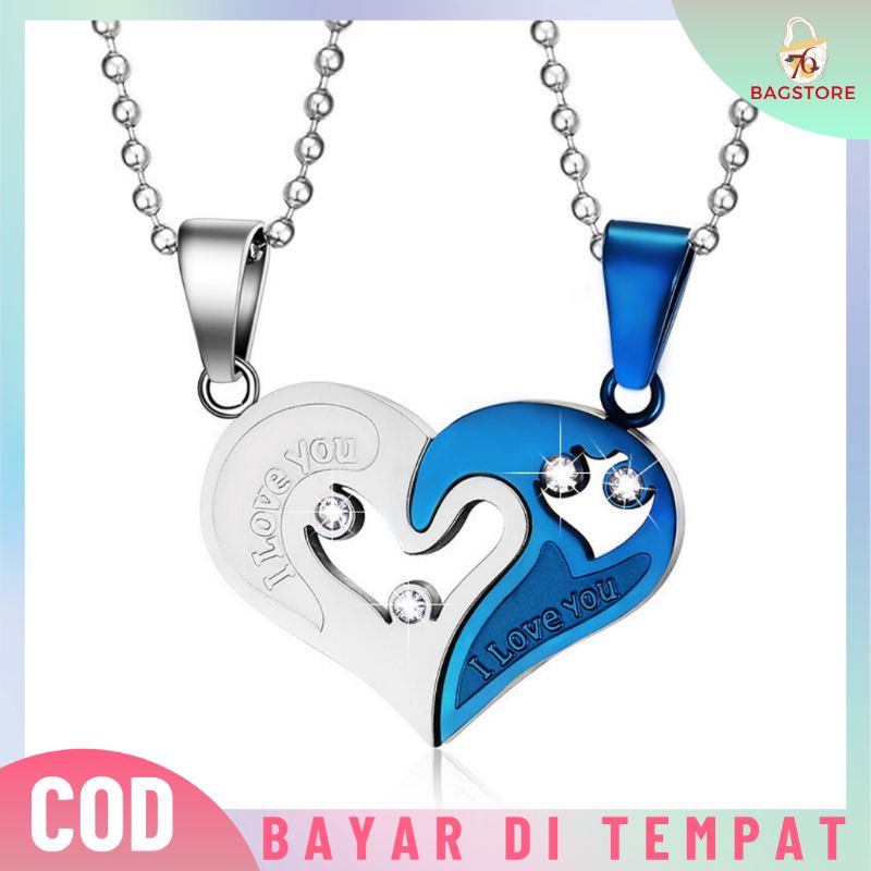 [IMPORT] AC169 - KALUNG PASANGAN I LOVE YOU AKSESORIS IMPORT KEKINIAN - 76BAGSTORE