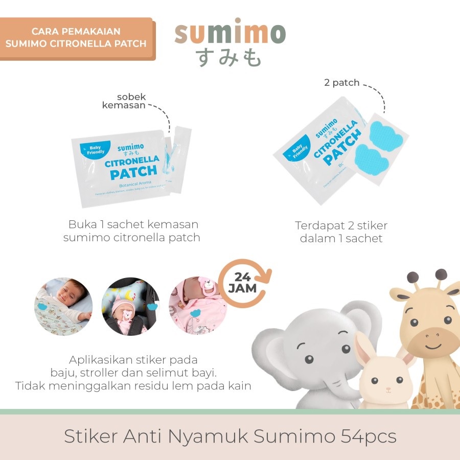 Sumimo Citronella Patch 54 dan 18pcs Value Pack Sticker Anti Nyamuk Hito