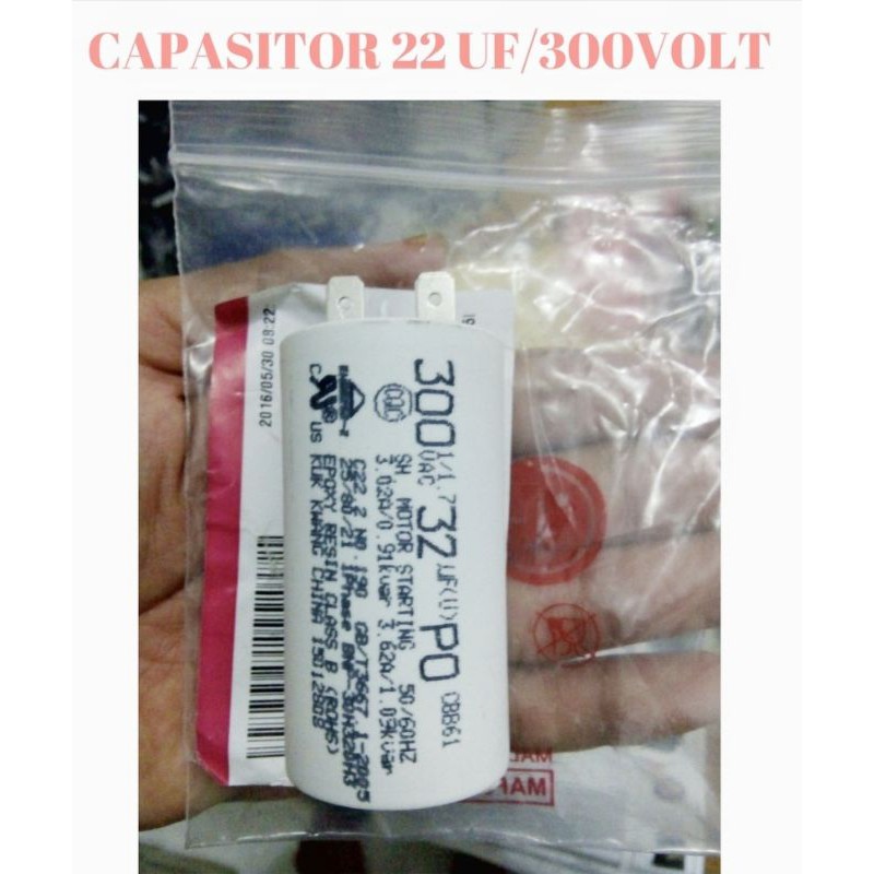 KAPASITOR 32UF 300VOLT ORIGINAL LG KULKAS GN V204RL GN V191SL GN V191RL ORI NEW