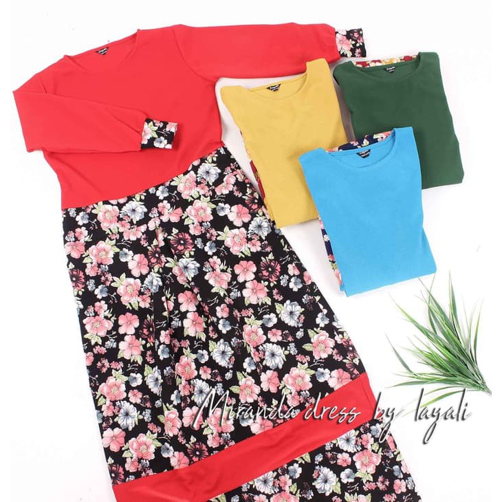 Gamis Syari gamis wanita termurah motif bunga gamis syari Ld 110cm xl-xxl - Hitam Murah