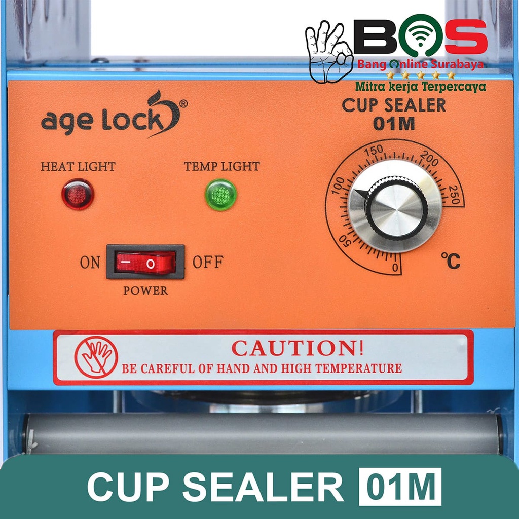 Mesin Press Plastik Cup Sealer 8-22 Oz Age Lock 01M Cup Sealer