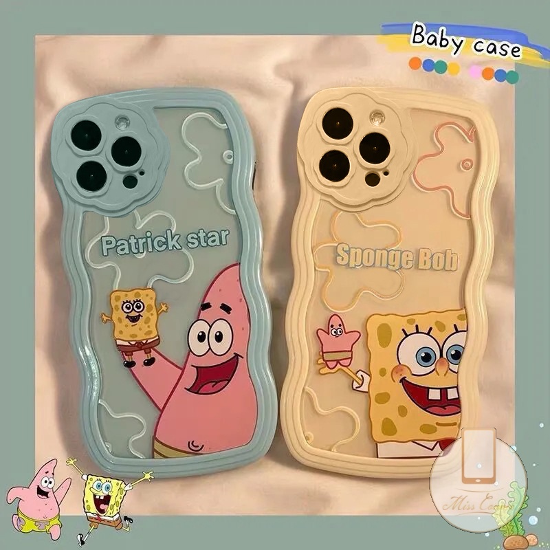 Soft Case Motif Kartun SpongeBob Patrick Star Untuk iPhone 11 13 12 Pro MAX 6 6s 7 8 Plus XR X XS MAX SE 2020