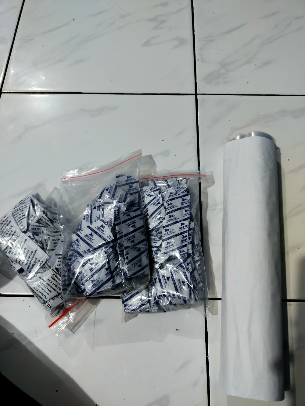 Plastik Ziplock Jumbo Tebal Kuat Awet U/ Handbag/sepatu Dll (25pcs) + 1 Pack Silica Natural 100 Gram