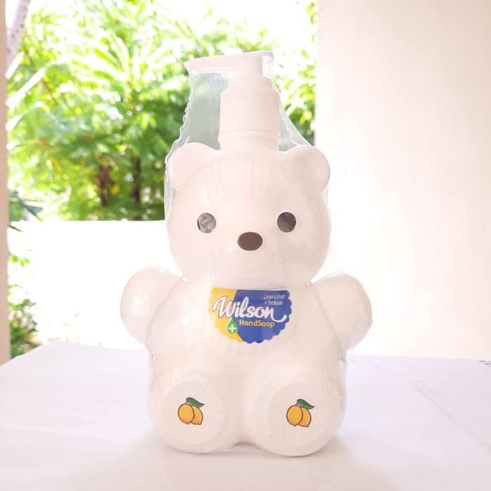 Wilson PUMP bear beruang isi sabun cuci tangan 400 ml free botol pump 5 varian dengan triclosan sebagai antibakteri souvenir nikah ulang tahun pesta baksos hampers botol sabun wedding