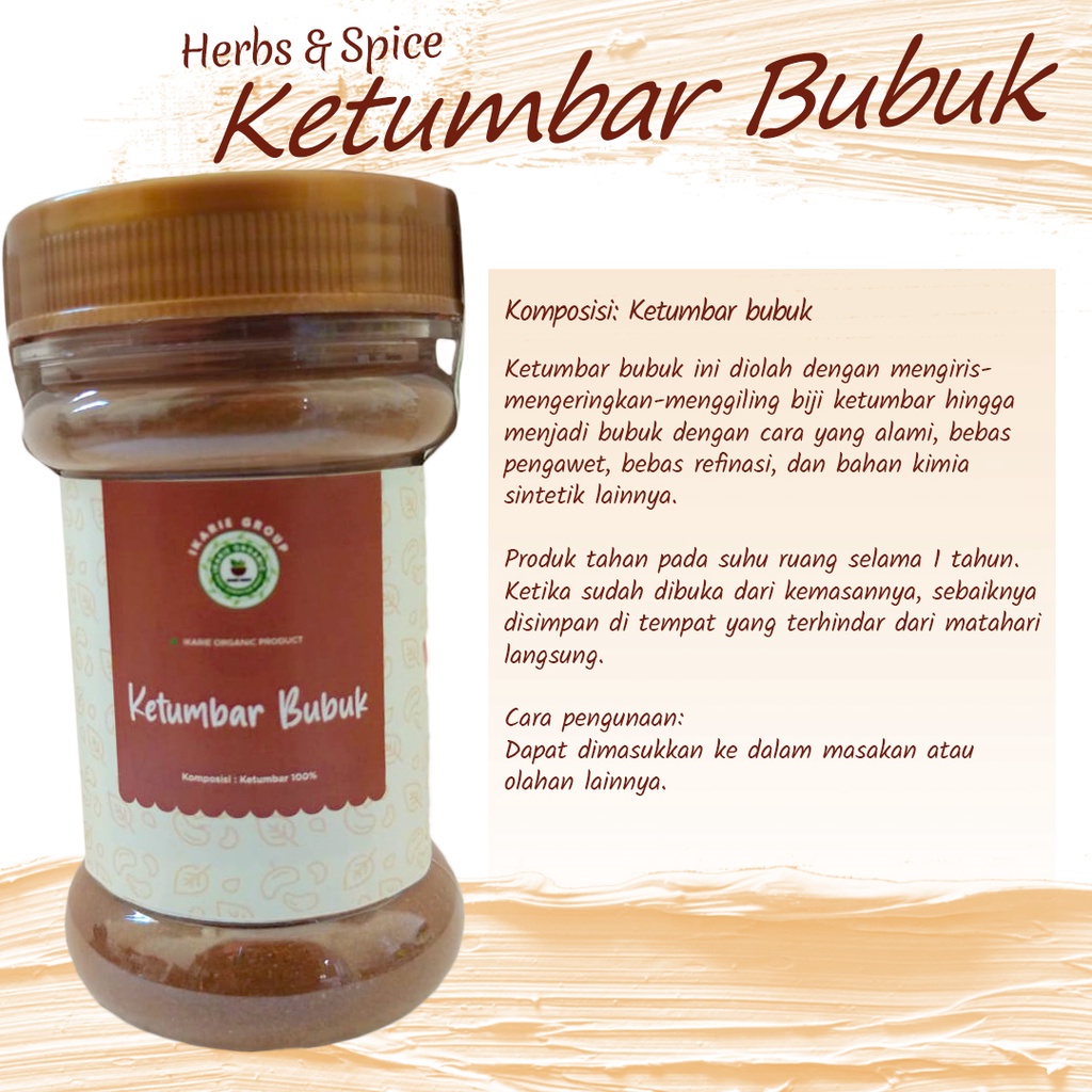 

Ketumbar Bubuk Ikarie Organic 64 gram