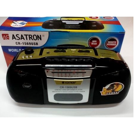 Radio FM AM SW/Radio Kaset Asatron CR 1569 USB 100% ORI