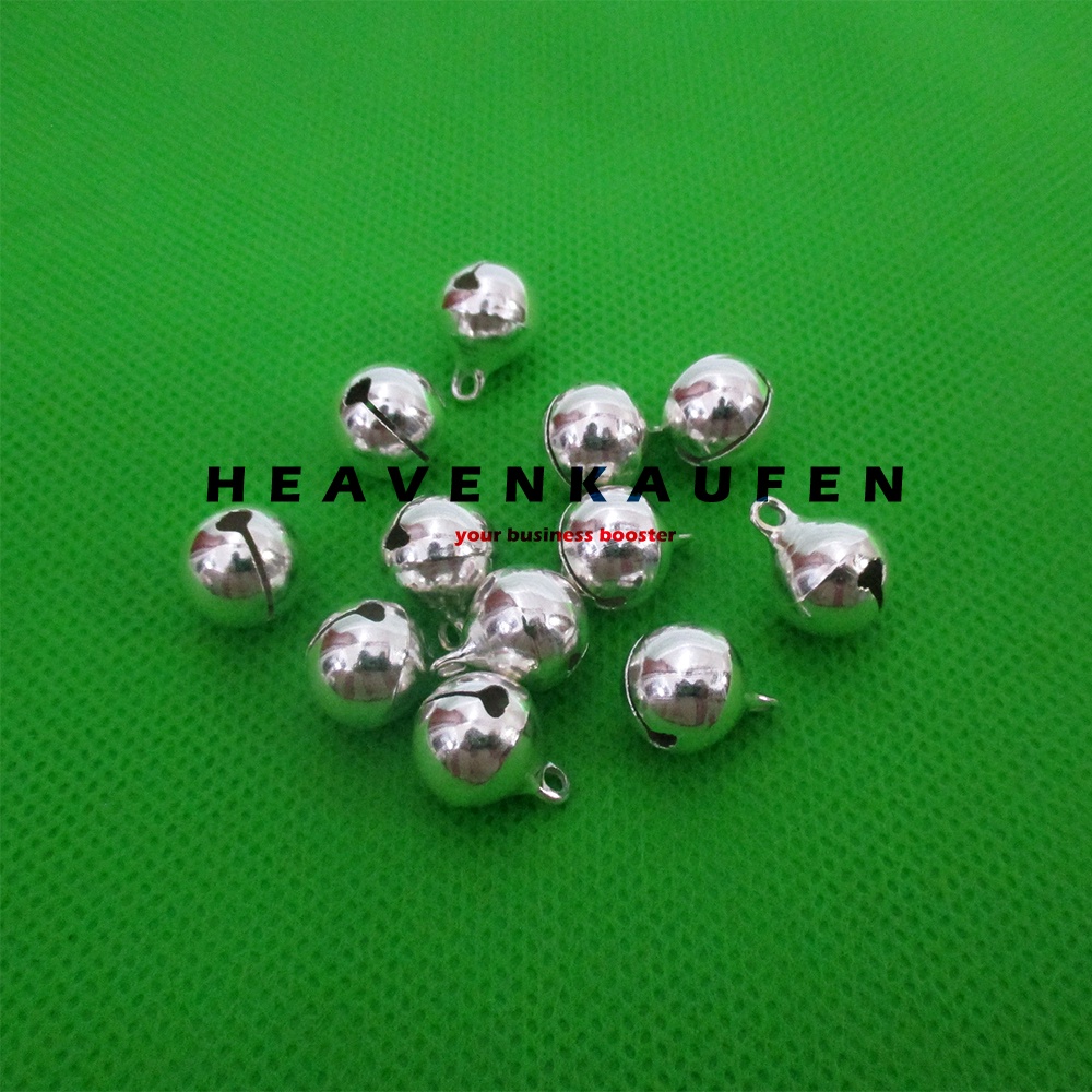 Klintingan Krincingan Lonceng Bell Warna Silver Untuk Hewan Peliharaan Craft DIY Dll Per Lusin
