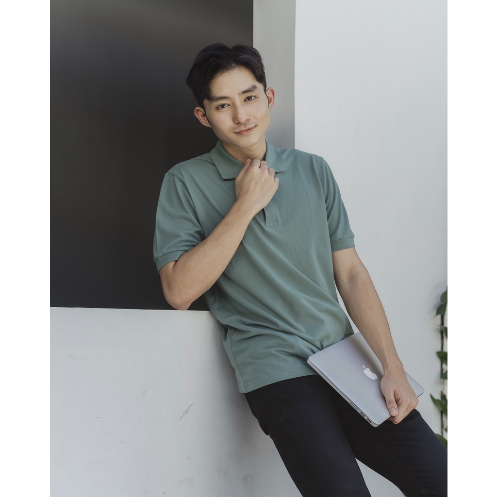 AKITA POLO SHIRT - Kaos Polo Pria in Mineral Green