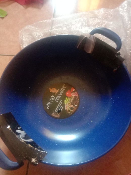 Wajan Cekung Anti Lengket Mudah Dibersihkan Wajan Super Besar  Muat Daging 10kg Gratis Bubble Wrap