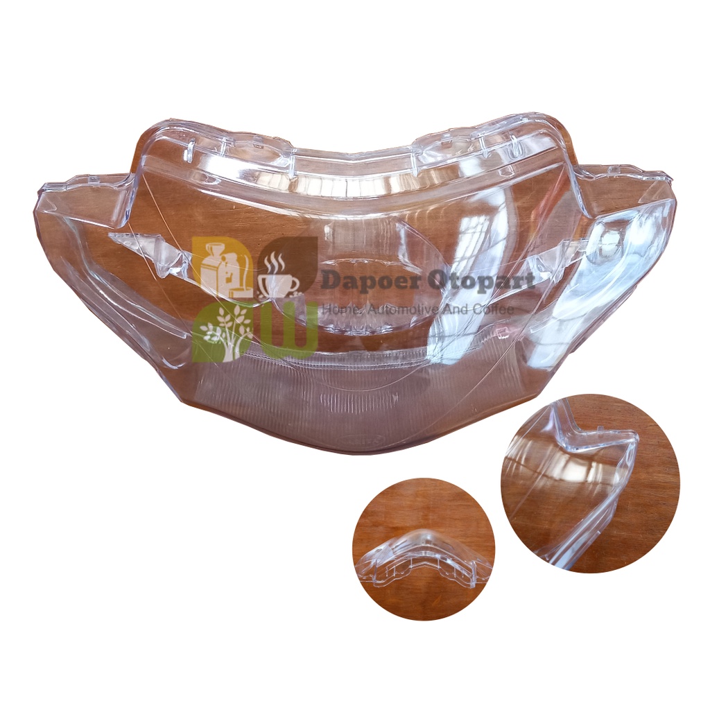 Kaca Depan Supra-X 125 Lama Karburator 2005 2 Bohlam Mika Lampu Utama Reflektor HeadLamp Motor Bebek