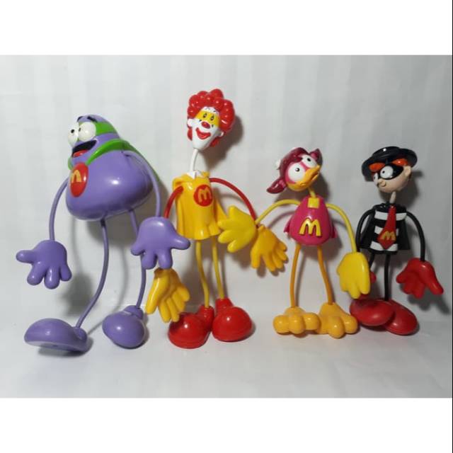 Maskot Mcd Ronald Happy Meal Mcd Badut 2003 Mainan Boneka Tali Langka Bendable Jadul Rare Toys Doll