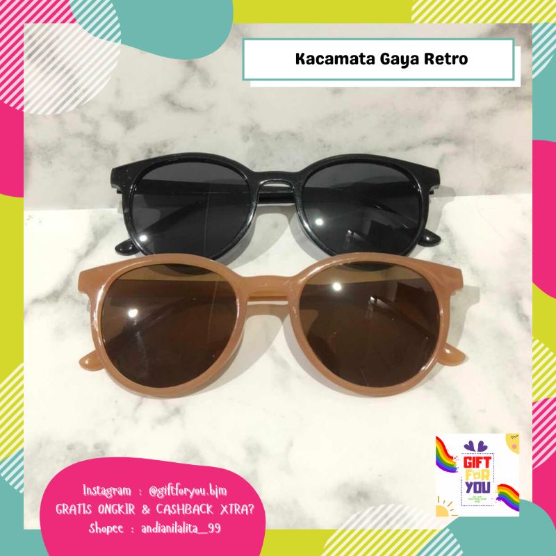 GIFT FOR YOU BANJARMASIN - Kacamata Gaya Retro / Unisex