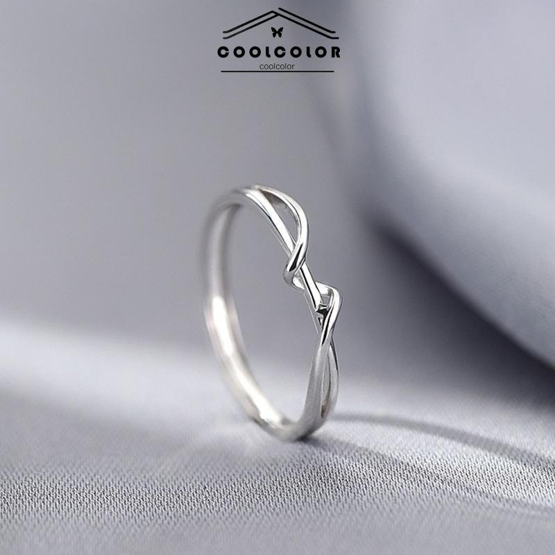 COD Cincin Garis Sederhana Cincin Geometris Wanita Cincin Lembut Terbuka Cincin Jari Telunjuk Pacar- cl