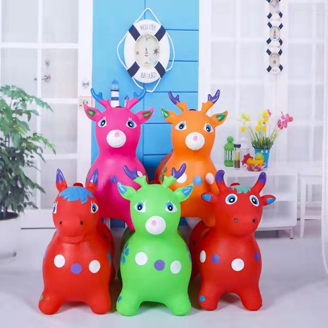 Mainan Jumping Animal Music+Led/ Big Jumping Animal 1300g / Kuda Jumping Unicorn