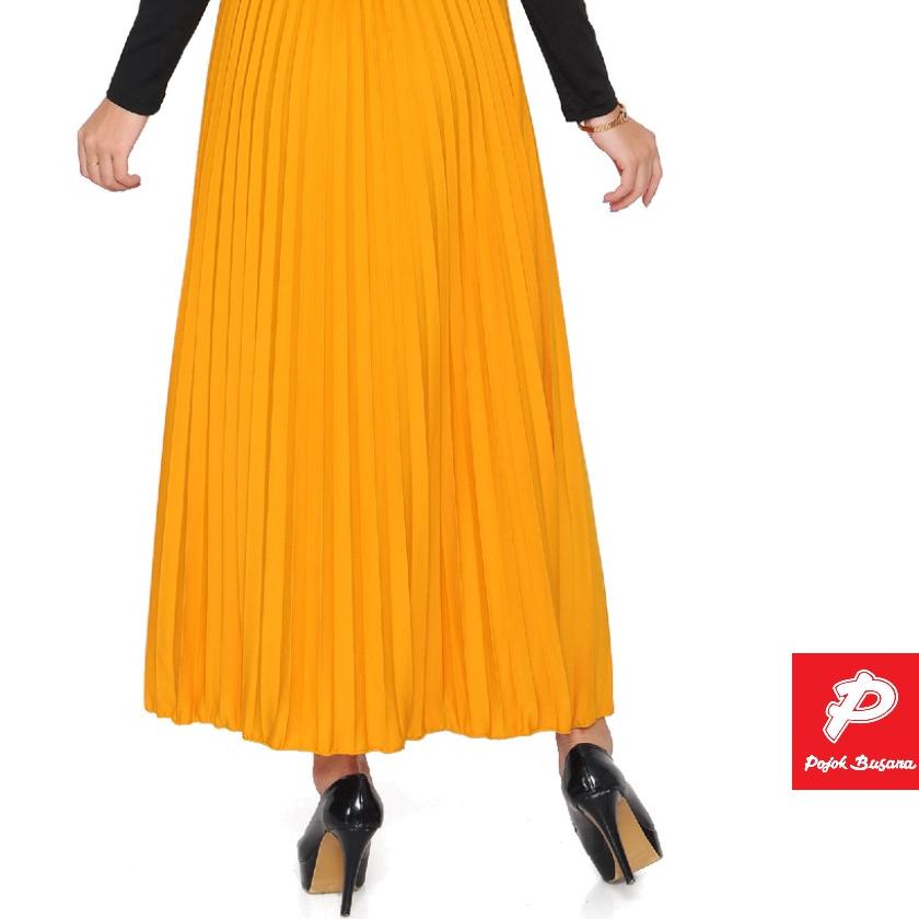 Pojok Busana Rok Panjang Wanita Plisket - Ladies Pleated Skirt - Bawahan Wanita - Rok Fashion Muslim