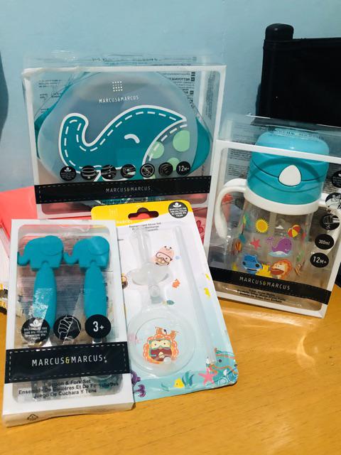 Marcus & Marcus Tritan Straw Bottle 350ml / Botol Minum Sedotan Anak