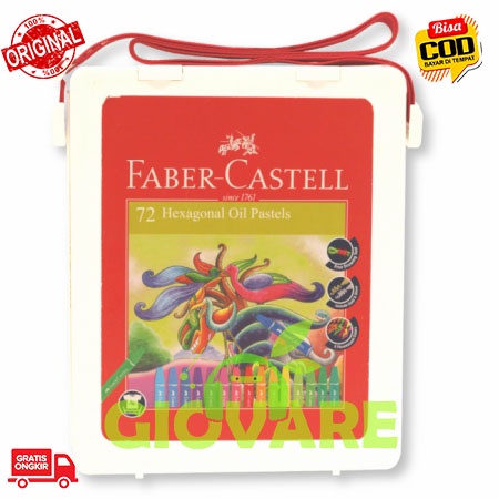 

CRAYON FABER CASTELL 72 WARNA | Hexagonal Oil Pastel 72 Pcs ORIGINAL | GIOVARE