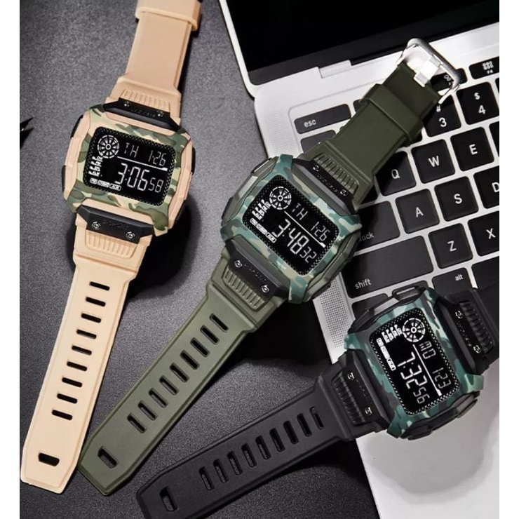 JAM TANGAN_BOS_TANTEN JAM TANGAN ARMY MILITER TAHAN AIR 50M JAM TANGAN DIGITAL WARNA LORENG