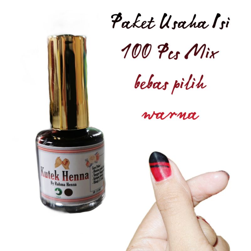 Paket Usaha Kutek Henna by Rahma Henna Isi 100