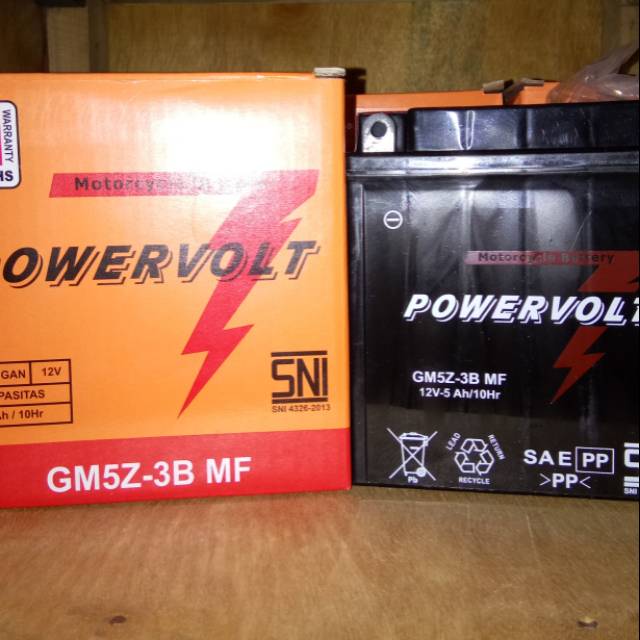 Sale  Aki YAMAHA FIZR Gm5Z Powervolt Accu Kering Murah