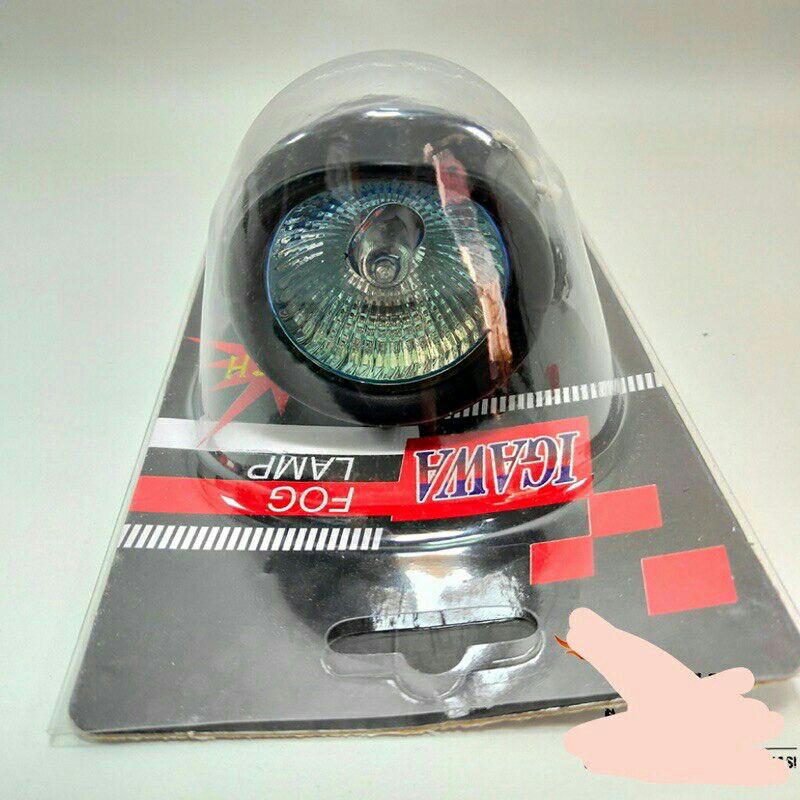 Lampu Tembak Motor / Lampu Sorot Kabut Halogen Variasi Model Kodok 35watt + Plus Bracket Stang