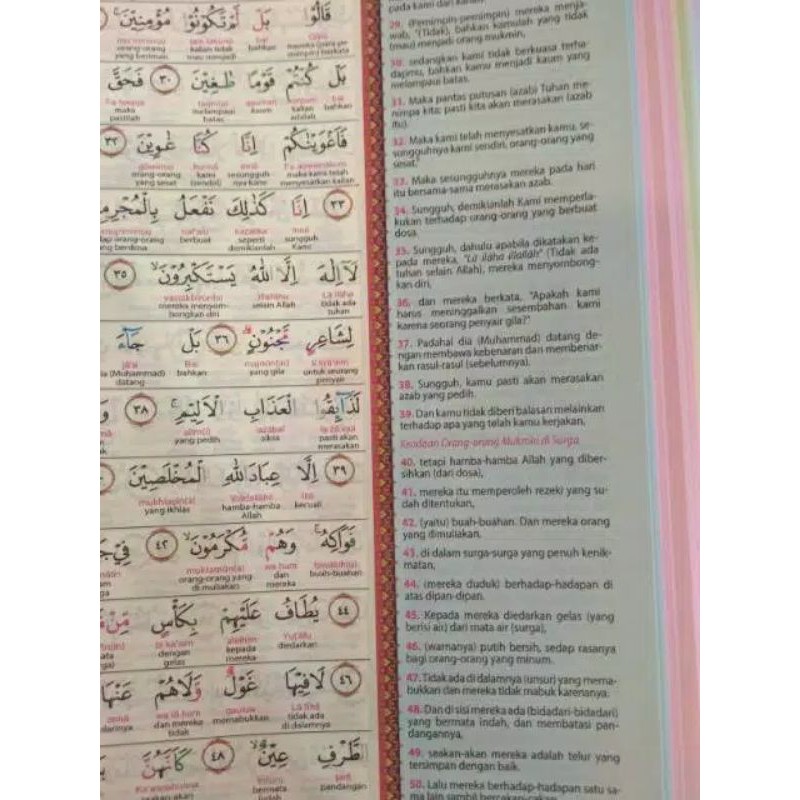 AL QUR'AN TAJWID WARNA AL KAMAL BESAR TRANSLITERASI PERKATA A4 21×30Cm