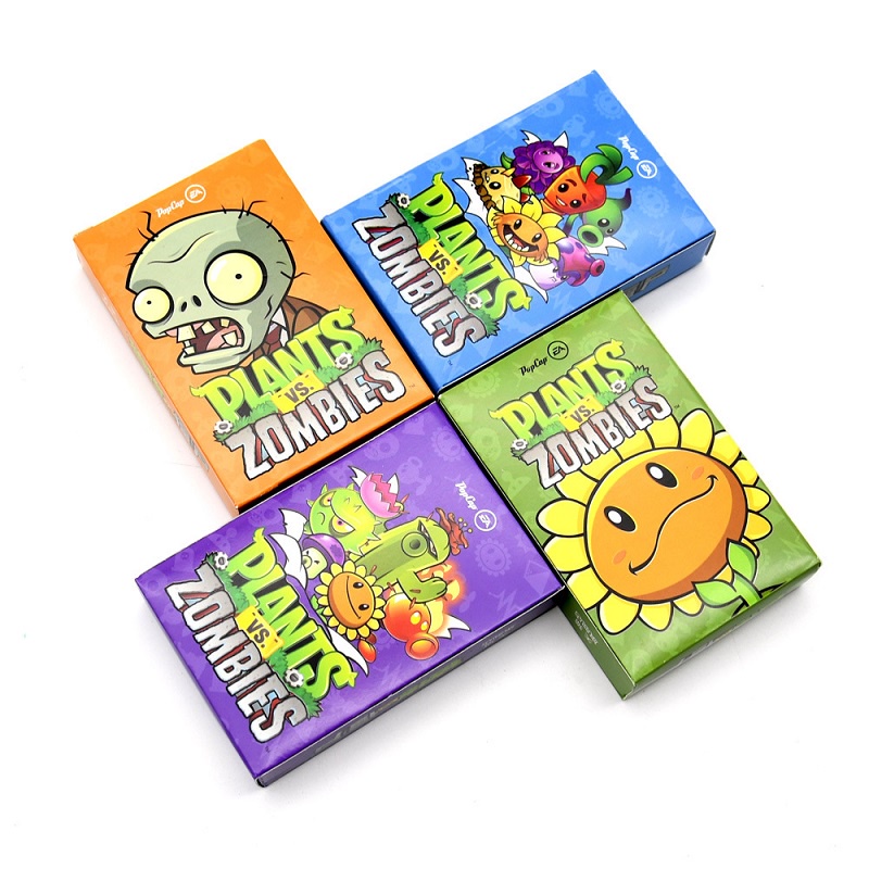 55pcs Kartu Permainan Plants vs Zombies Alien World Cherry Kacang Polong Snow Pea Untuk Pesta