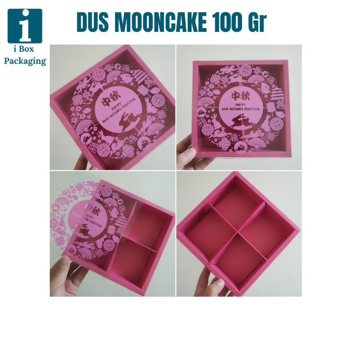 

[ 5 Pcs ] Kotak Kue Bulan Dus Mooncake 100gr Isi 4 Magenta Box Moon Cake Packaging Hampers Happy Mid Autmn Festival