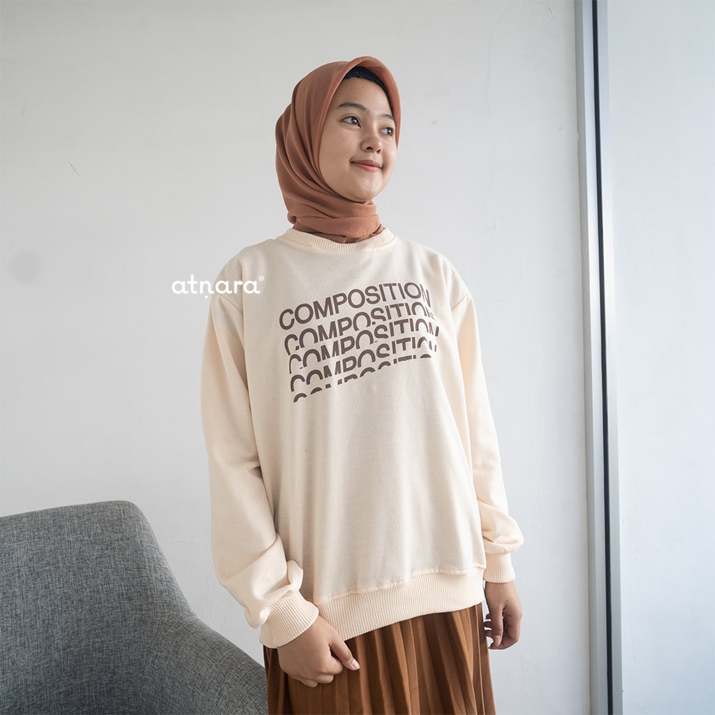 Nara Grosir - Composition Sweater l Sweater Pria dan Wanita