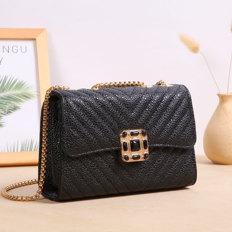 Serenity Tas Selempang Wanita Kekinian Bahan PU Tebal Rantai Besi / Fashion Wanita / Handbag Import Terbaru - 500