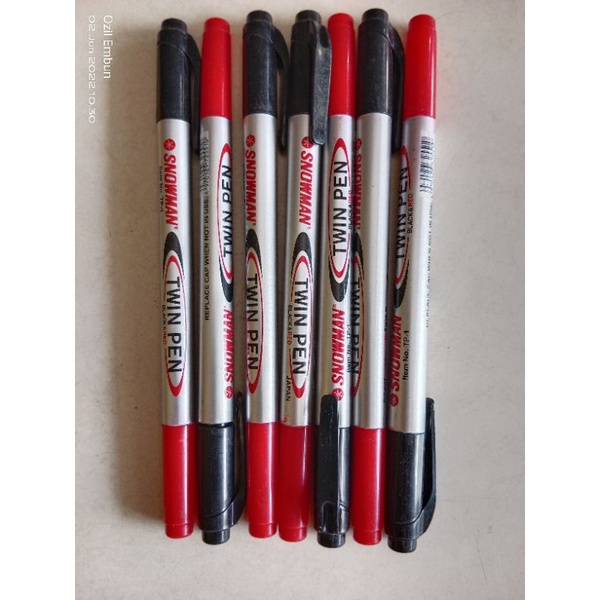 

Spidol Twin Pen Hitam Merah Snowman