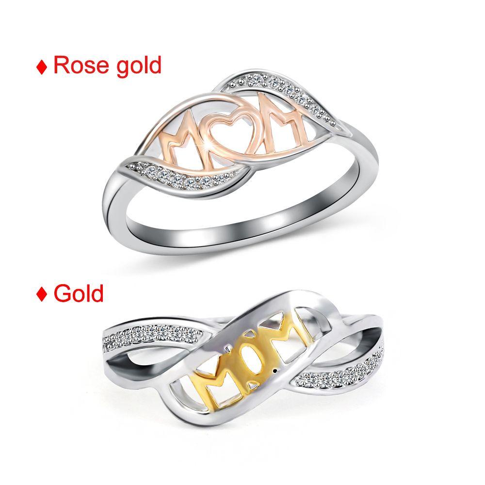 Cincin LILY Love Mum Pesta Berbentuk Hati 18k Rose Gold925 Sterling Silver