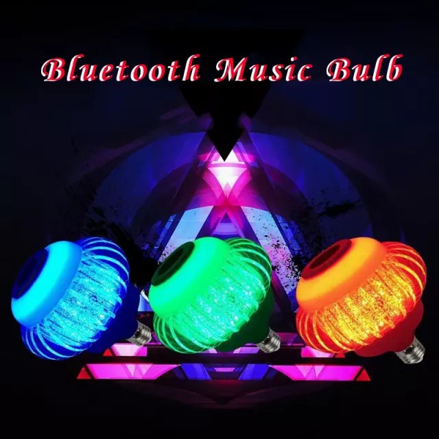 Speaker Bluetooth LED 2 in 1/Wireless Lampu Led RGB Control Remote Bluetooth 2 in 1 Speaker LED