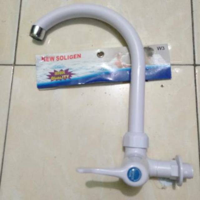 Kran cuci piring keran angsa plastik soligen putih